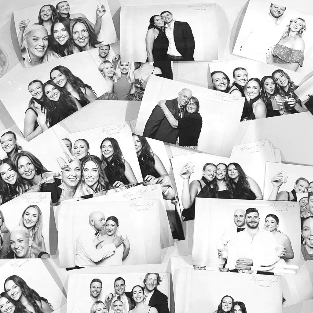 glam photo booth black and white photos from photo booth rental